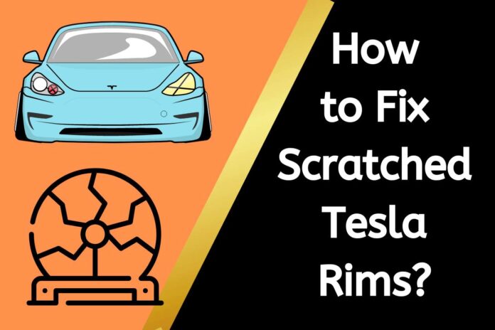 how to fix scratched tesla rims