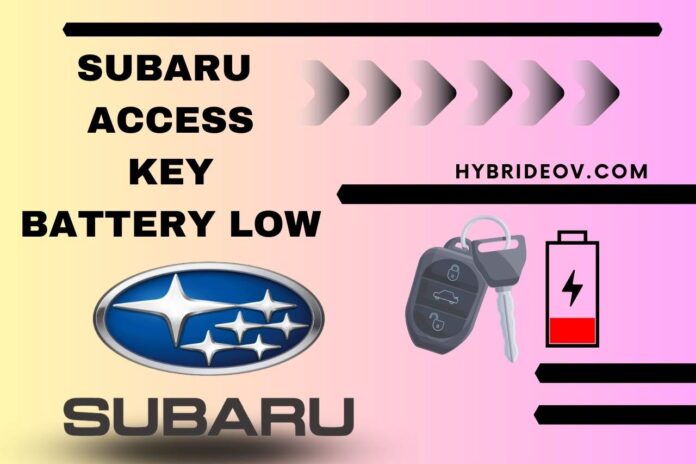 subaru access key battery low